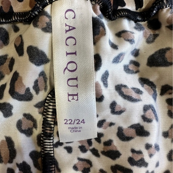 Cacique Plus Size Sexy Lace Skirted Thong Panty Leopard Print Size 22-24 NWT - Picture 7 of 8